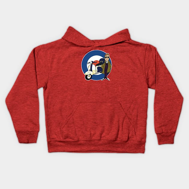 Mod and scooter Kids Hoodie by Brinders